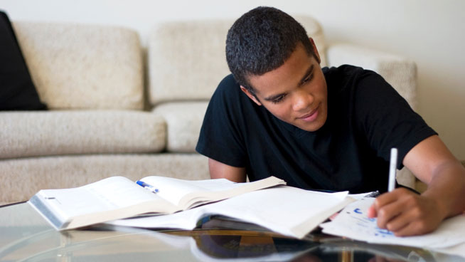 Teen Doing Homework