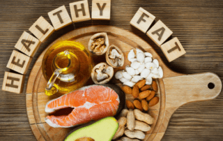 image of foods that include healthy fats on serving platter